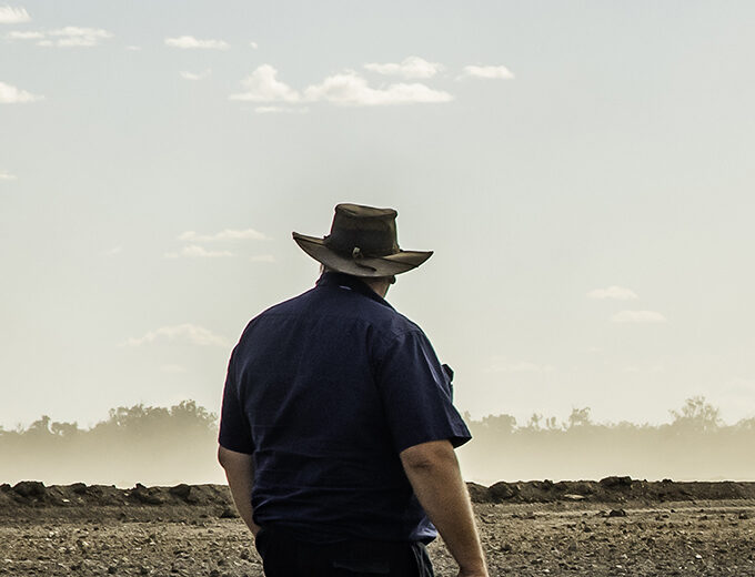 Farmer in field